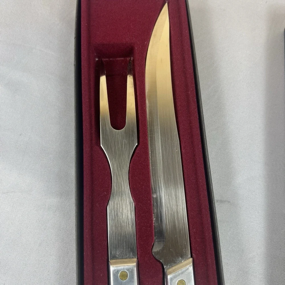 Rada Cutlery Modern Knife & Fork Set Stainless Steel Flatware USA Made